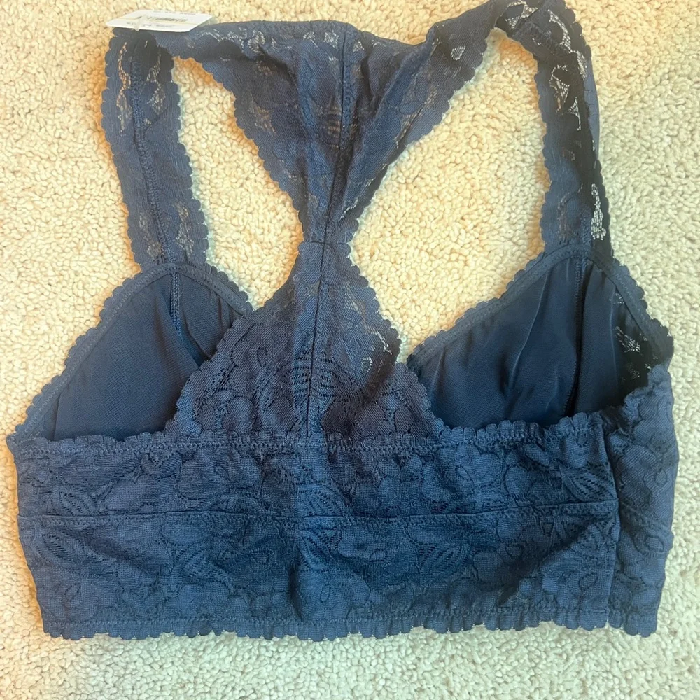 Free People NWT Racerback Bralette | Navy - Picture 2 of 3
